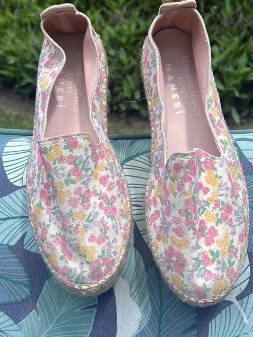 LoveShackFancy x Manebi Fruity Punch Floral  Espadrilles Cottagecore Dream